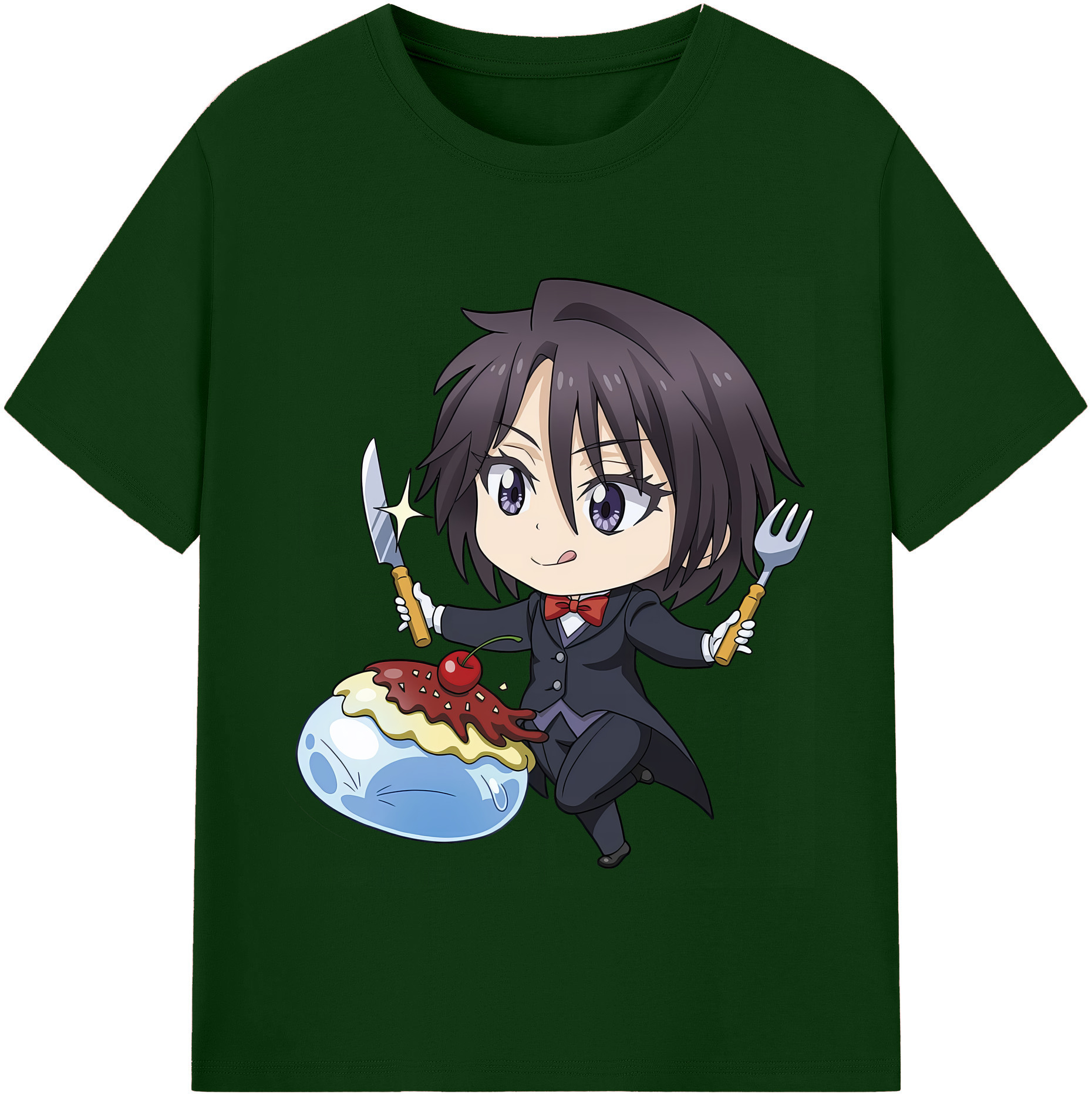 （画像用） 転スラ Regarding Reincarnated to Slime 綿100％半袖Tシャツ（フロントプリント）